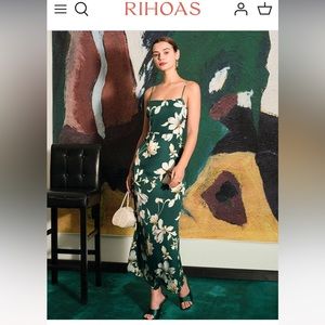 Floral slit maxi dress